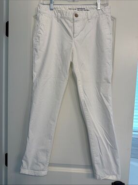 GAP White Straight-Leg Chino Pants